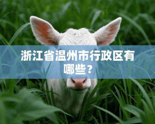 浙江省温州市行政区有哪些？