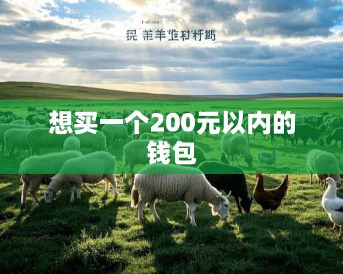 想买一个200元以内的钱包