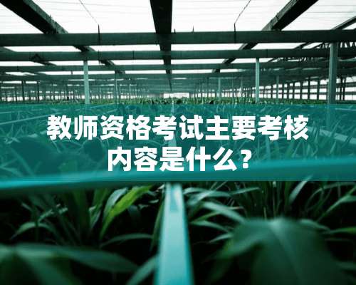 教师资格考试主要考核内容是什么？