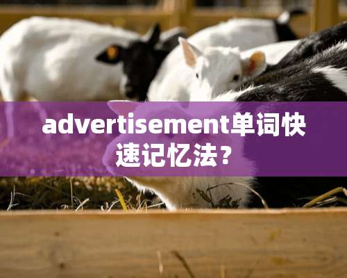 advertisement单词快速记忆法？