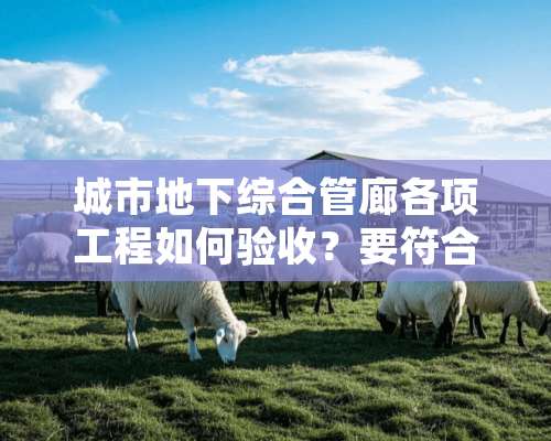 城市**综合管廊各项工程如何验收？要符合哪些规定？