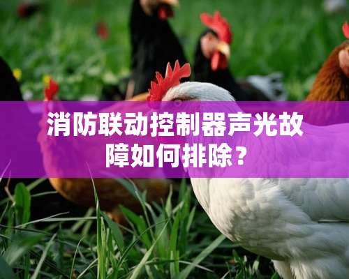 消防联动***声光故障如何排除？