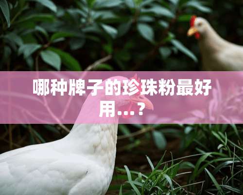 哪种牌子的珍珠粉最好用…？