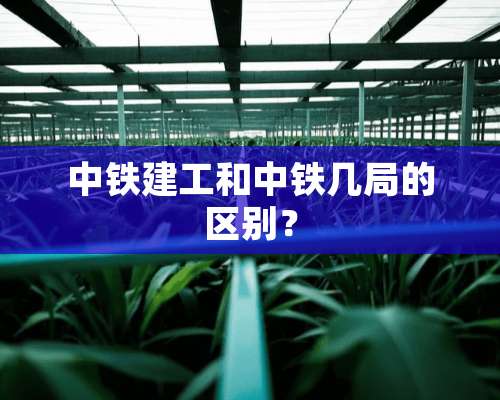 中铁建工和中铁几局的区别？