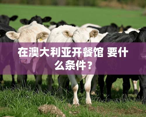 在澳大利亚开餐馆 要什么条件？