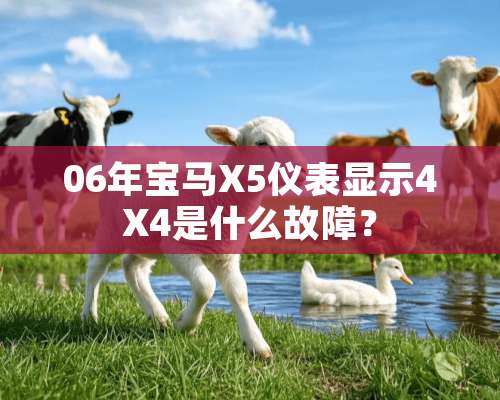 06年宝马X5仪表显示4X4是什么故障？