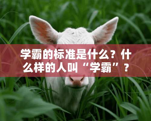 学霸的标准是什么？什么样的人叫“学霸”？