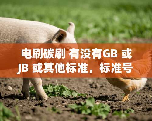 电刷碳刷 有没有GB 或JB 或其他标准，标准号是多少？