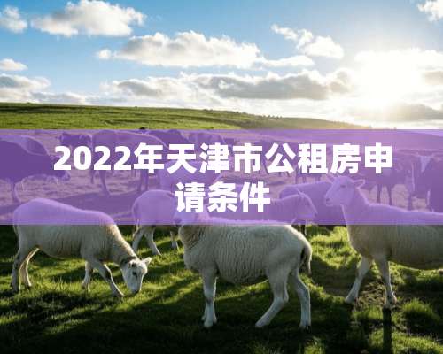 2022年天津市公租房申请条件