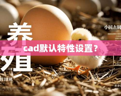 cad默认特性设置？