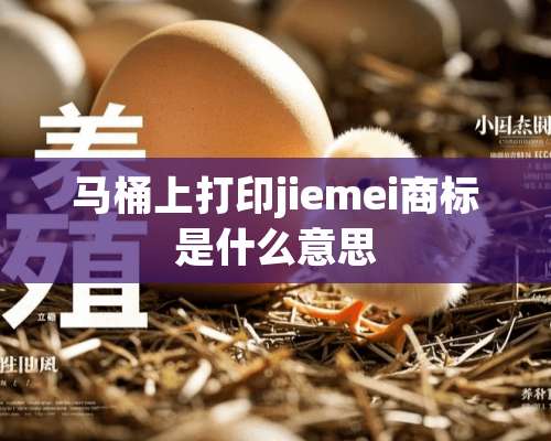 马桶上打印jiemei商标是什么意思