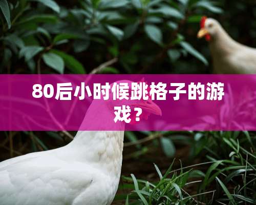 80后小时候跳格子的游戏？