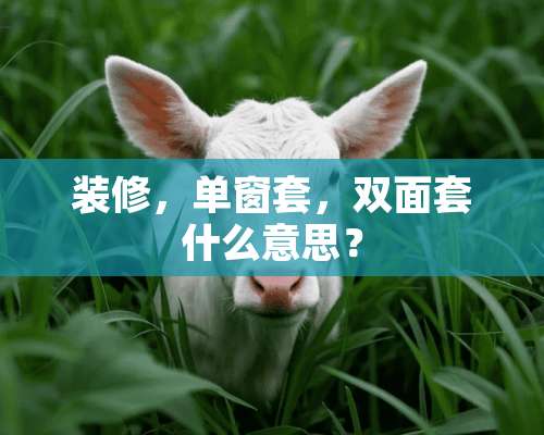 装修，单窗套，双面套什么意思？