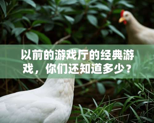 以前的游戏厅的经典游戏，你们还知道多少？