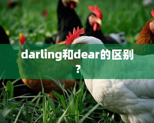 darling和dear的区别？