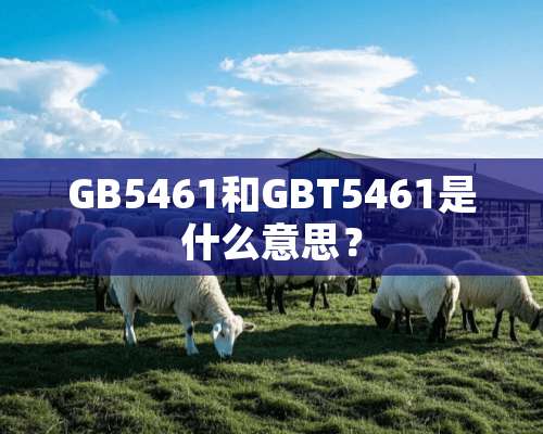 GB5461和GBT5461是什么意思？