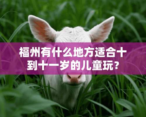 福州有什么地方适合十到十一岁的儿童玩？