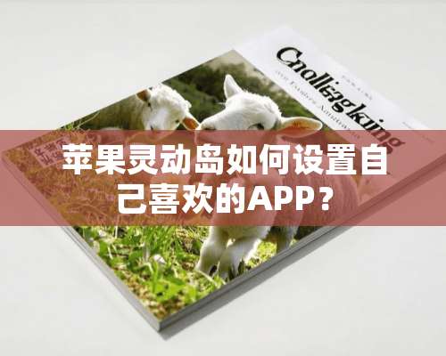 苹果灵动岛如何设置自己喜欢的APP？