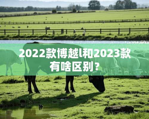 2022款博越l和2023款有啥区别？