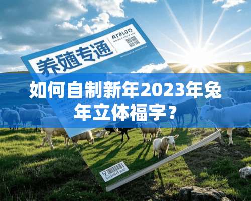 如何自制新年2023年兔年立体福字？