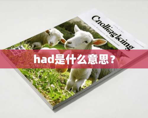 had是什么意思？