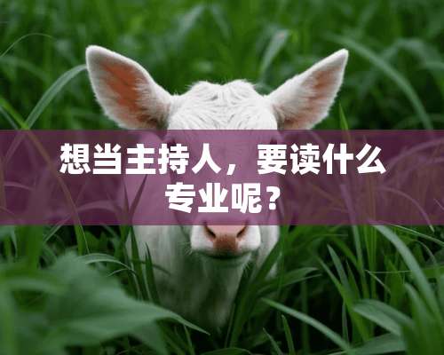 想当主持人，要读什么专业呢？