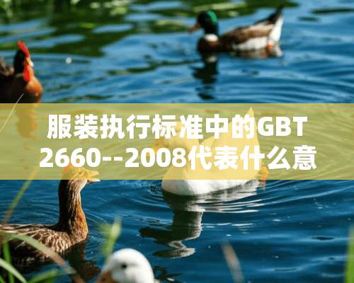 服装执行标准中的GBT2660--2008代表什么意思