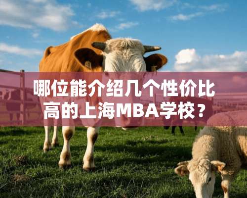 哪位能介绍几个性价比高的上海MBA学校？