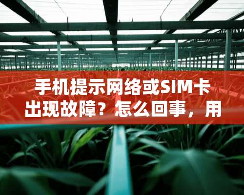 手机提示网络或SIM卡出现故障？怎么回事，用的是联通卡