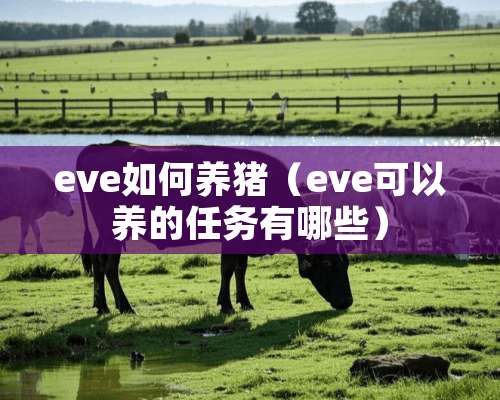 eve如何养猪（eve可以养的任务有哪些）