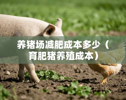 养猪场减肥成本多少（育肥猪养殖成本）