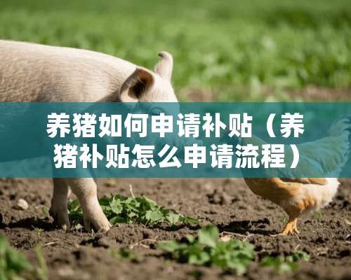 养猪如何申请补贴（养猪补贴怎么申请流程）