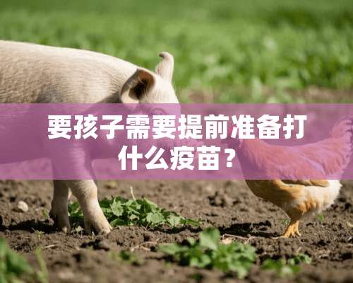 要孩子需要提前准备打什么**？