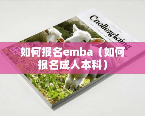 如何报名emba（如何报名**本科）