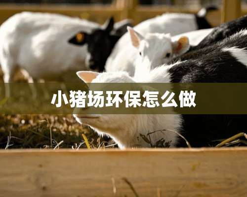 小猪场环保怎么做