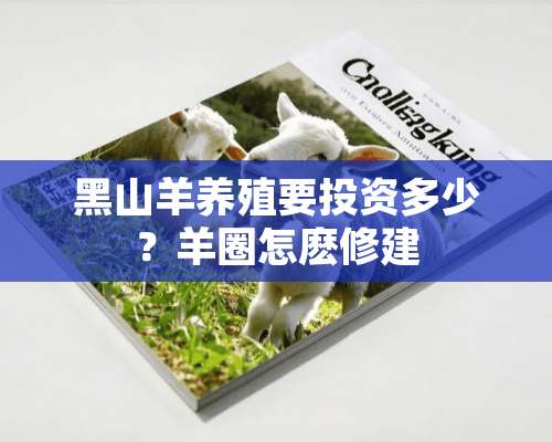 黑山羊养殖要投资多少？羊圈怎麽修建