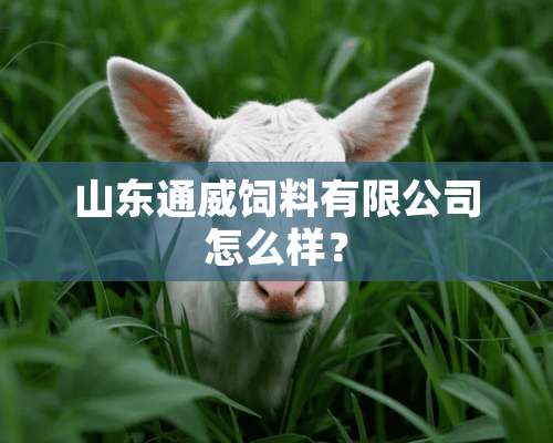 山东通威饲料有限公司怎么样？