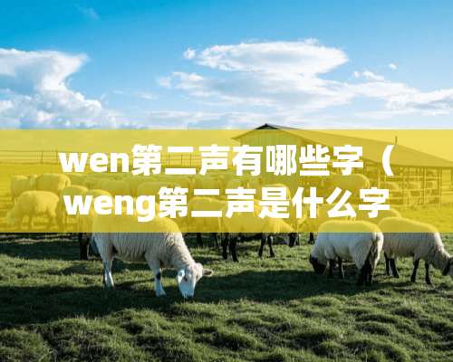 wen第二声有哪些字（weng第二声是什么字）