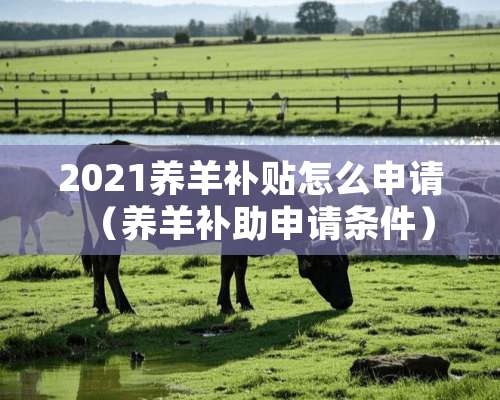 2021养羊补贴怎么申请（养羊补助申请条件）