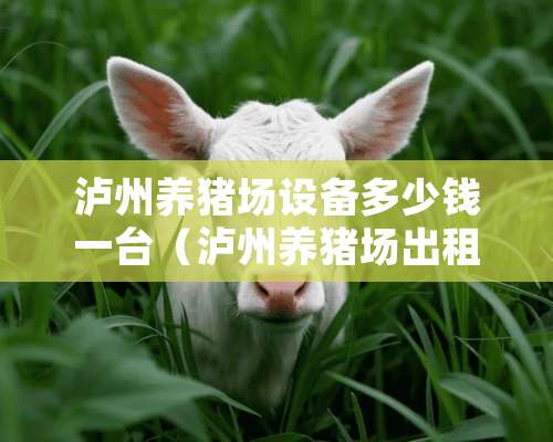 泸州养猪场设备多少钱一台（泸州养猪场出租手续齐全）