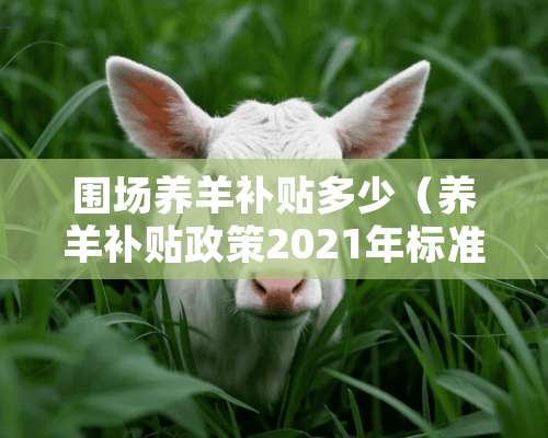 围场养羊补贴多少（养羊补贴政策2021年标准）