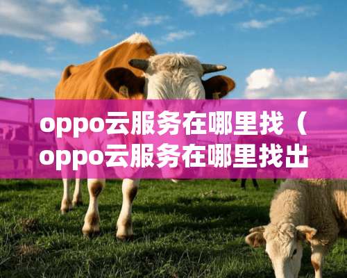 oppo云服务在***（oppo云服务在***出来）