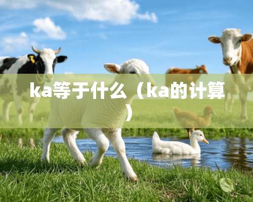 ka等于什么（ka的计算）