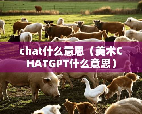 chat什么意思（美术CHATGPT什么意思）