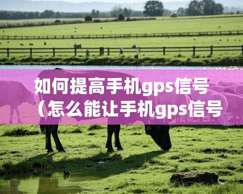 如何提高手机gps信号（怎么能让手机gps信号增强）