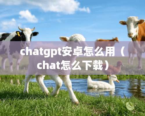 chatgpt安卓怎么用（chat怎么下载）