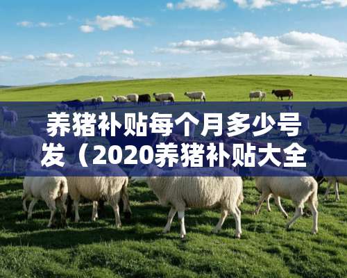 养猪补贴每个月多少号发（2020养猪补贴大全）