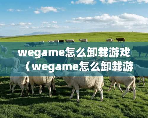 wegame怎么卸载游戏（wegame怎么卸载游戏新版）