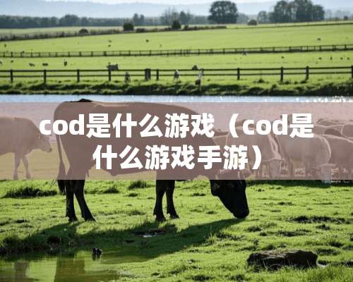 cod是什么游戏（cod是什么游戏手游）