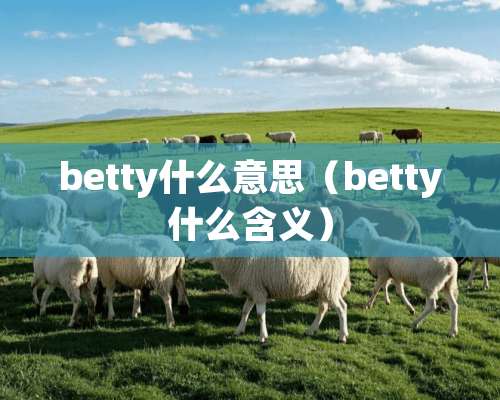 betty什么意思（betty什么含义）